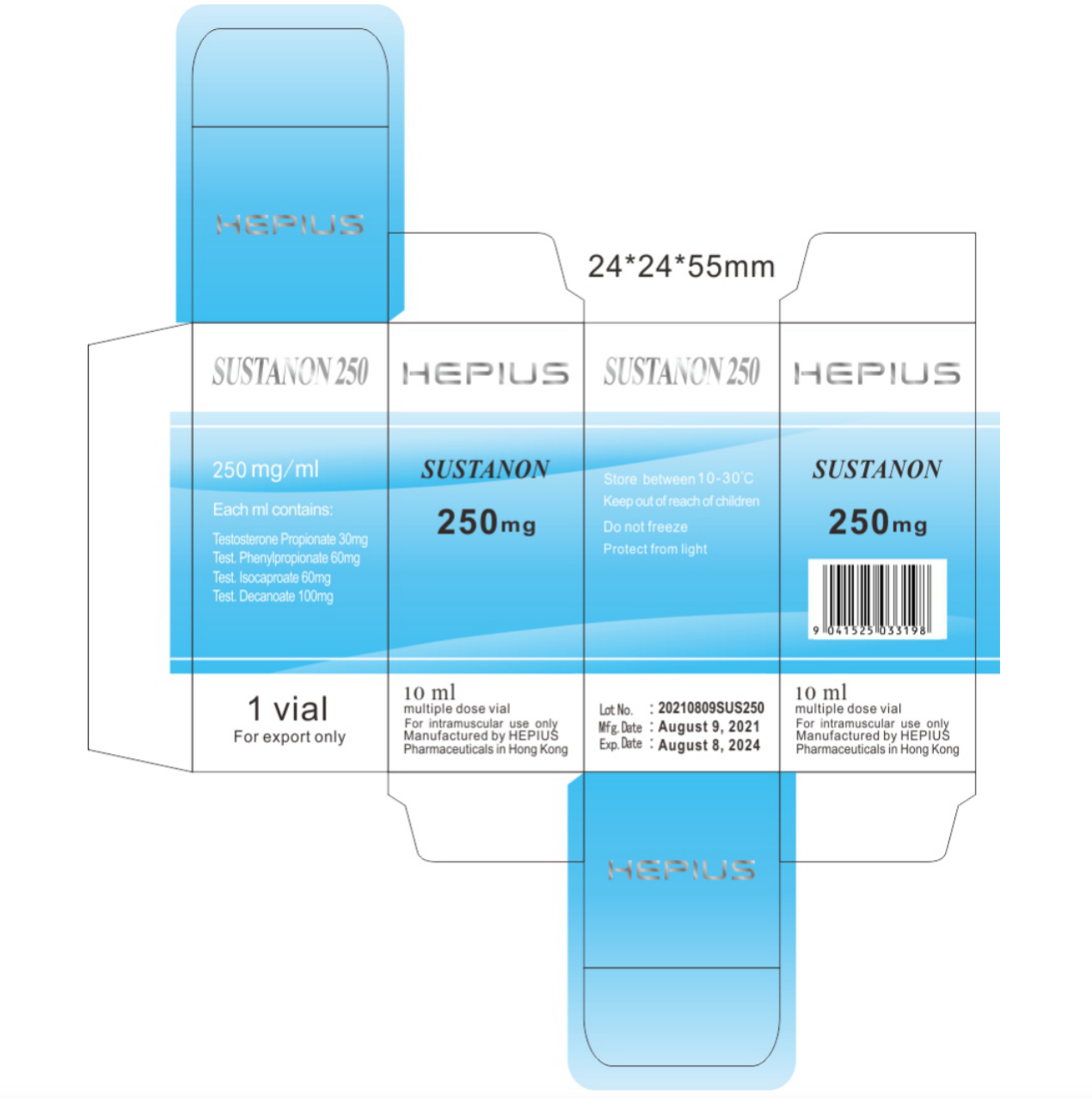 Sustanon 250mg/ml, 10ml, 混睾250